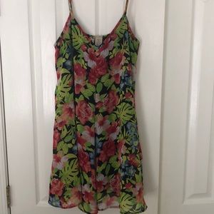 Summer dress with floral pattern